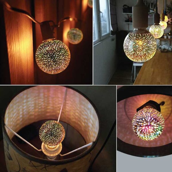 3D FIREWORK LED DECORATIVE LIGHT BULB BALL SHAPE